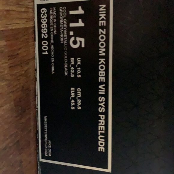 Kobe 7 Prelude size 11.5 main image 5